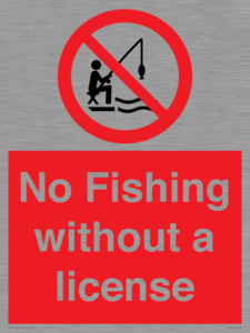 No Fishing without a license